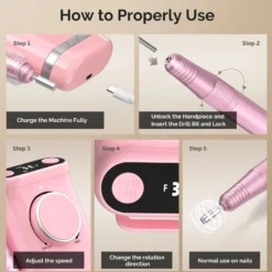 SM320G Nail Drill Pink