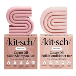 Smoothing Castor Oil Nourishing Shampoo & Conditioner Bar Set