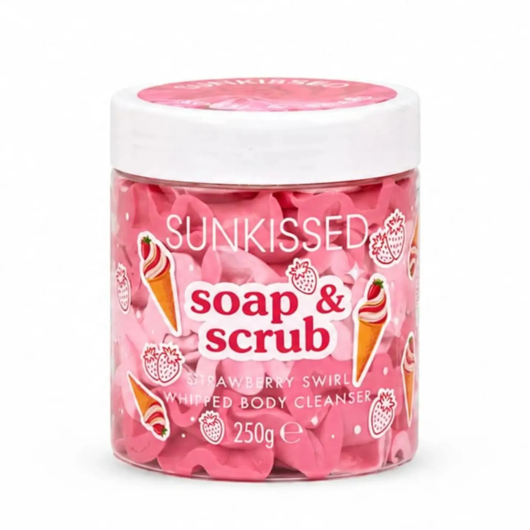 Soap And Scrub Strawberry Swirl