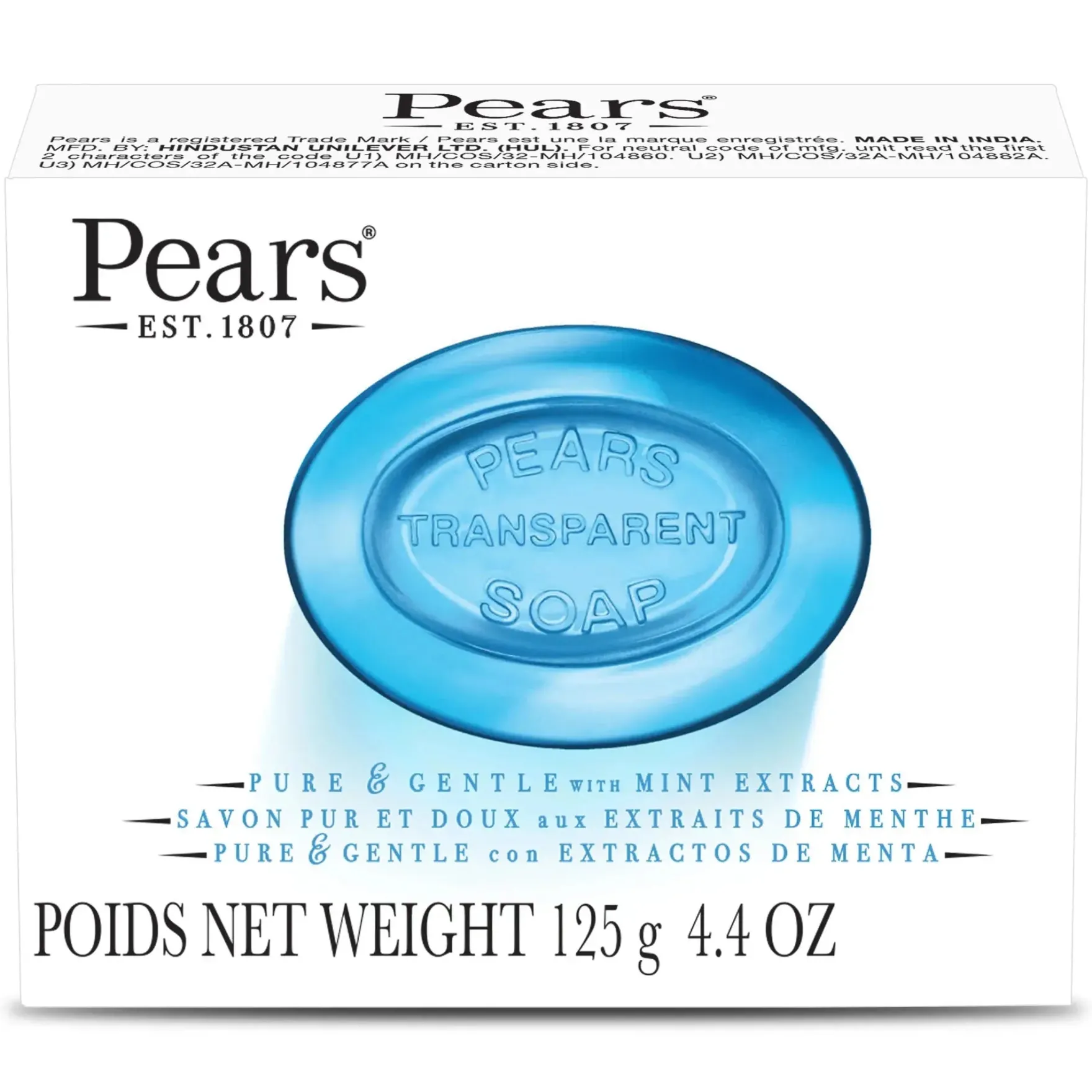 Soap Transparent Pure & Gentle Mint 125 gr.