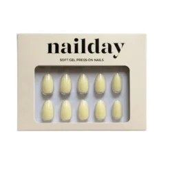 Soft Gel Press-On Nails Butter Yellow
