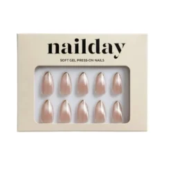 Soft Gel Press-On Nails Gold Digger