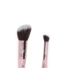 Soft Pink and Gold Contour and Blush Duo Brush