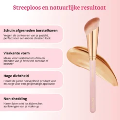 Soft Pink & Gold Angled Contour & Bronzer Brush