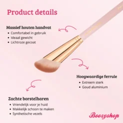 Soft Pink & Gold Angled Contour & Bronzer Brush