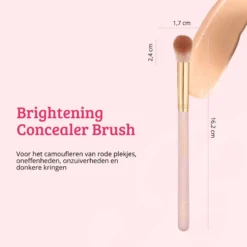 Soft Pink & Gold Brightening Concealer Brush