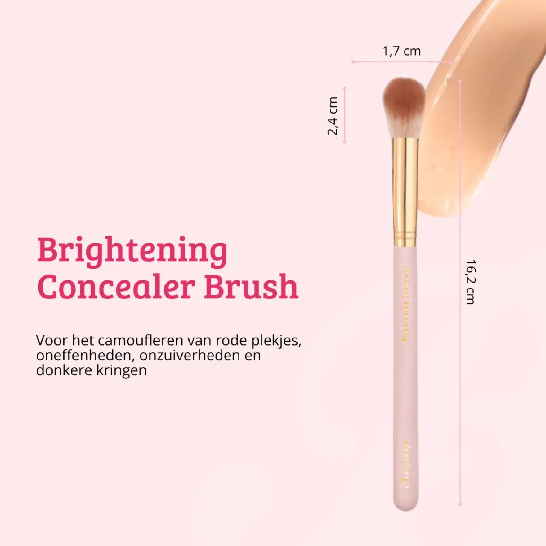 Soft Pink & Gold Brightening Concealer Brush
