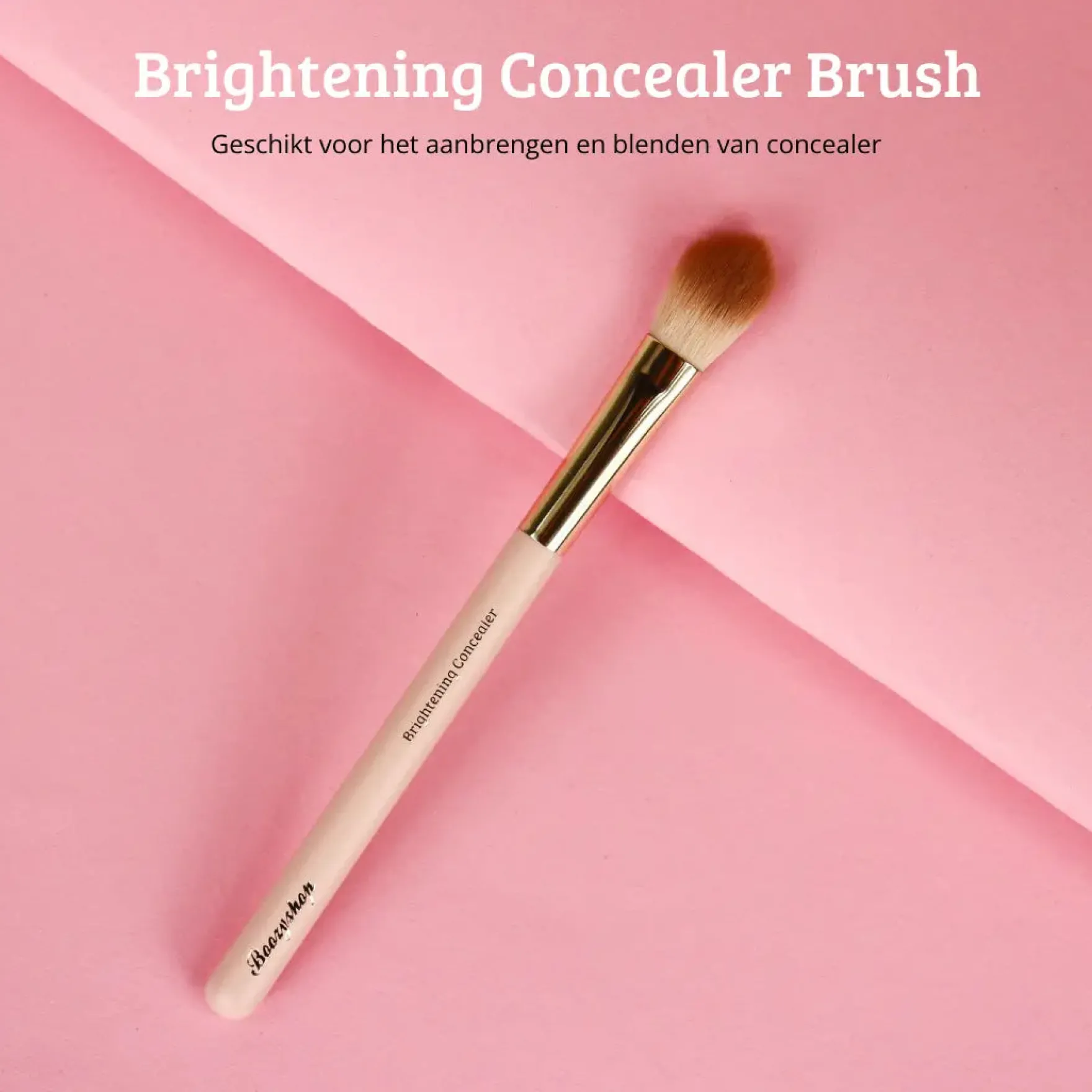 Soft Pink & Gold Brightening Concealer Brush