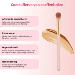 Soft Pink & Gold Brightening Concealer Brush