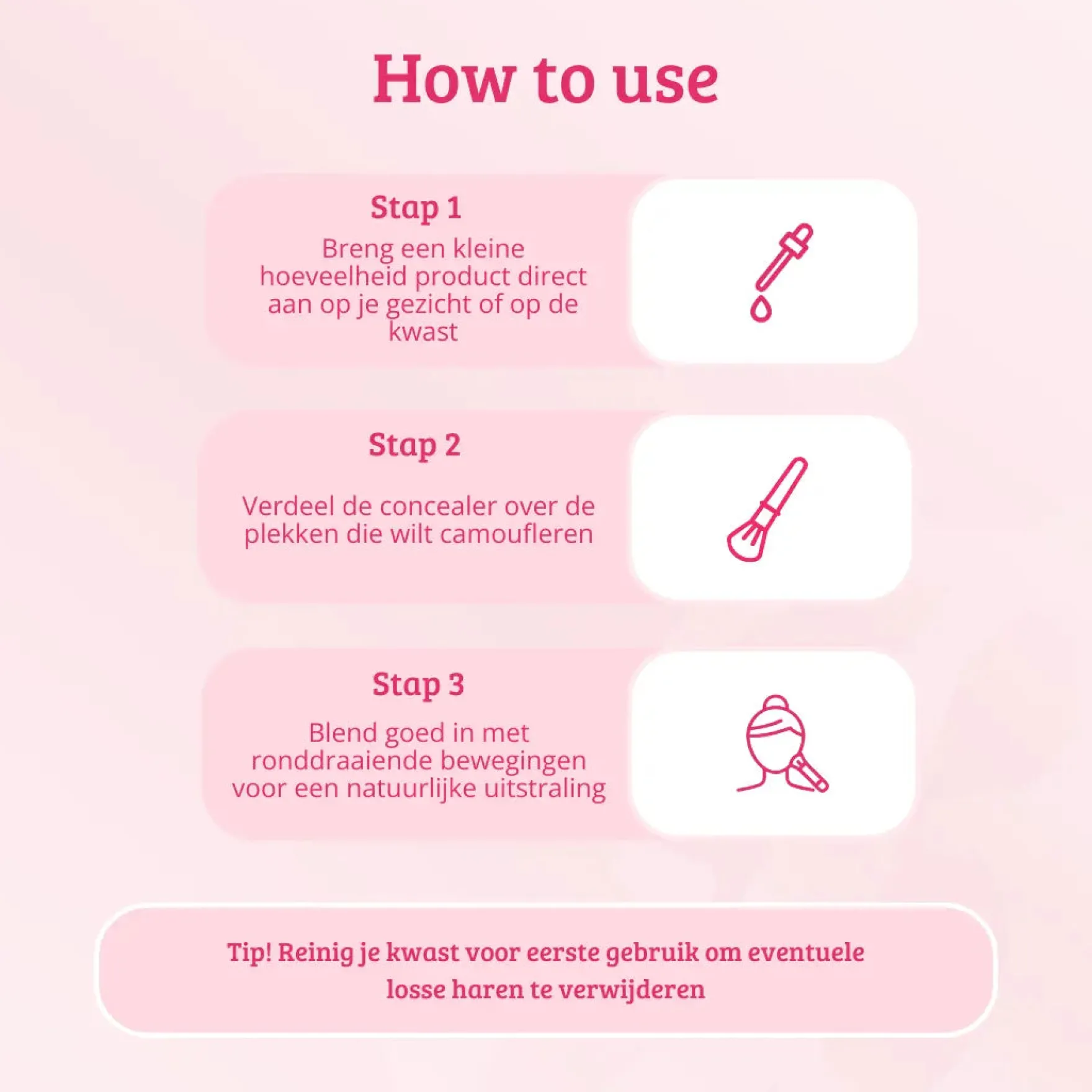 Soft Pink & Gold Brightening Concealer Brush