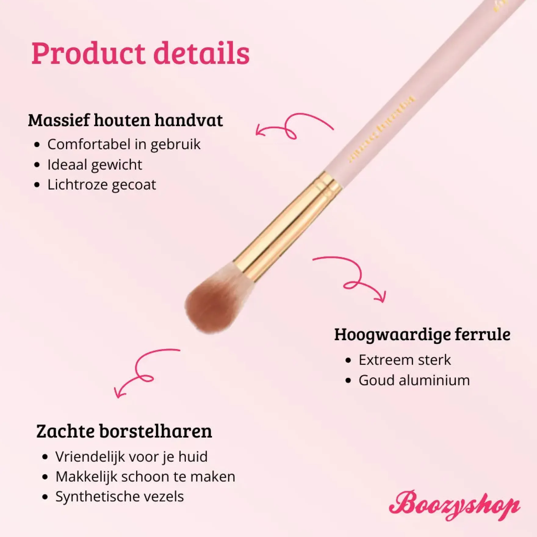 Soft Pink & Gold Brightening Concealer Brush