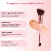 Soft Pink & Gold Bronzer & Blush Blending Brush