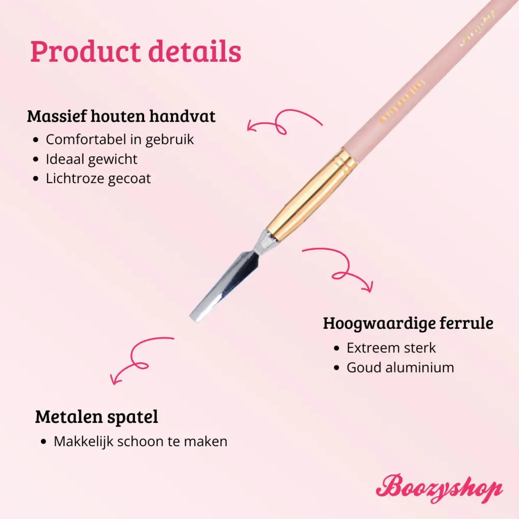 Soft Pink & Gold Brow Sculpting Duo Brush