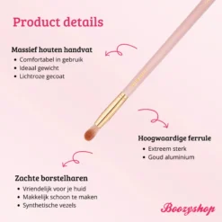 Soft Pink & Gold Crease Blender Brush