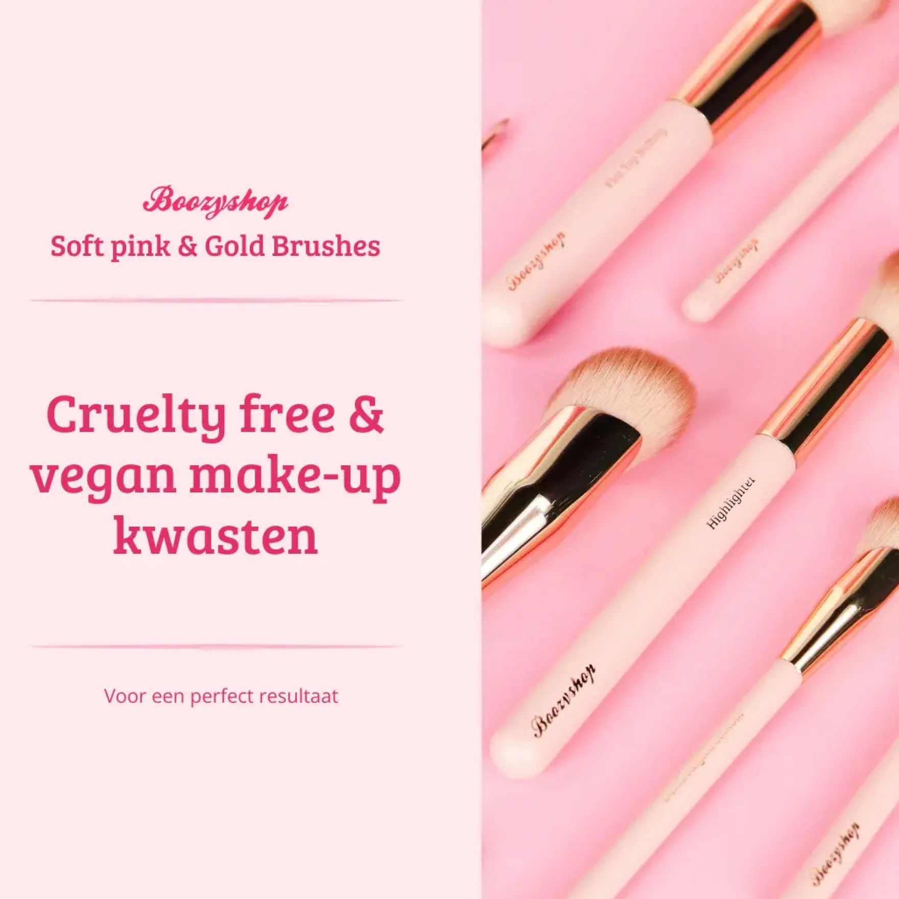 Soft Pink & Gold Eyeshadow Brush
