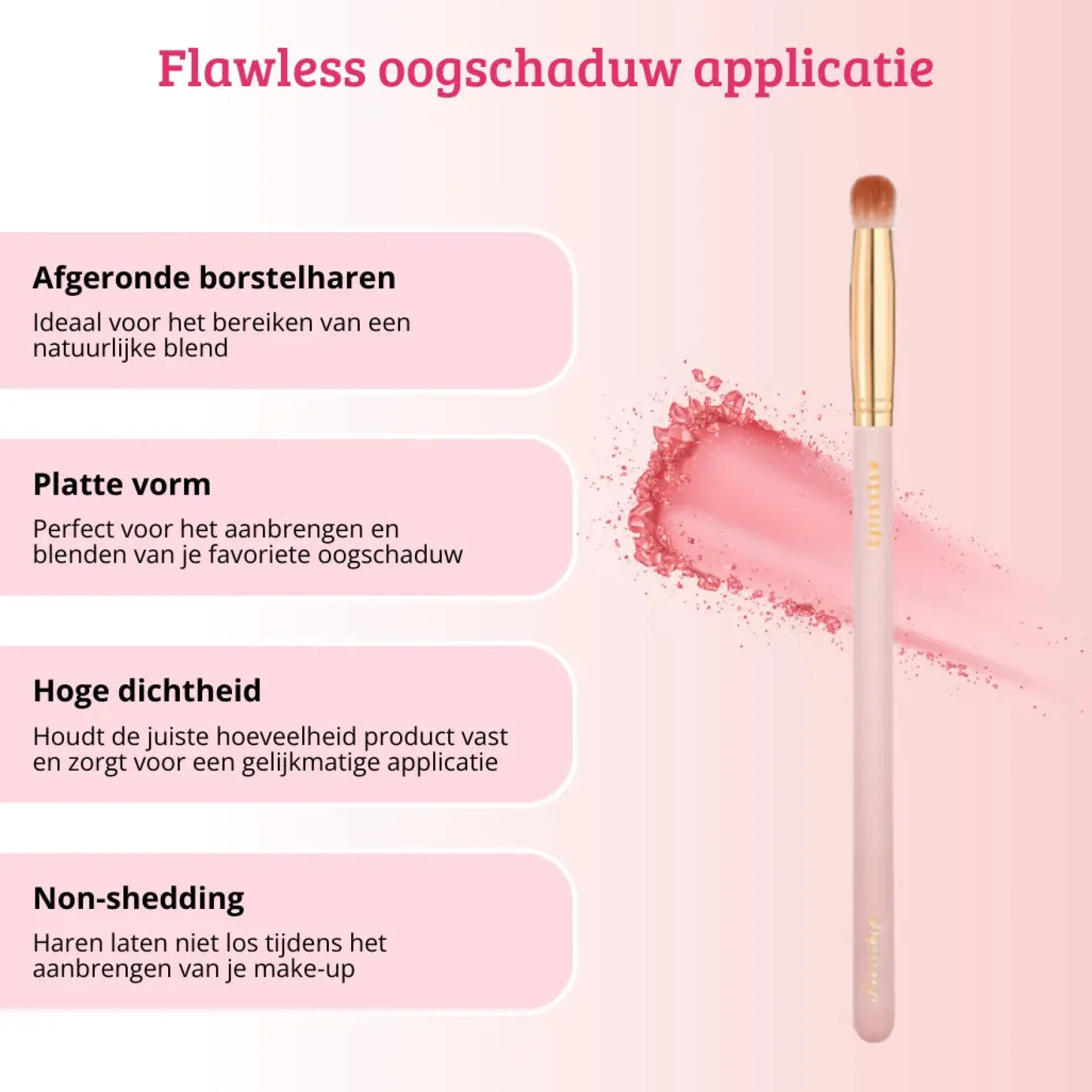 Soft Pink & Gold Eyeshadow Brush