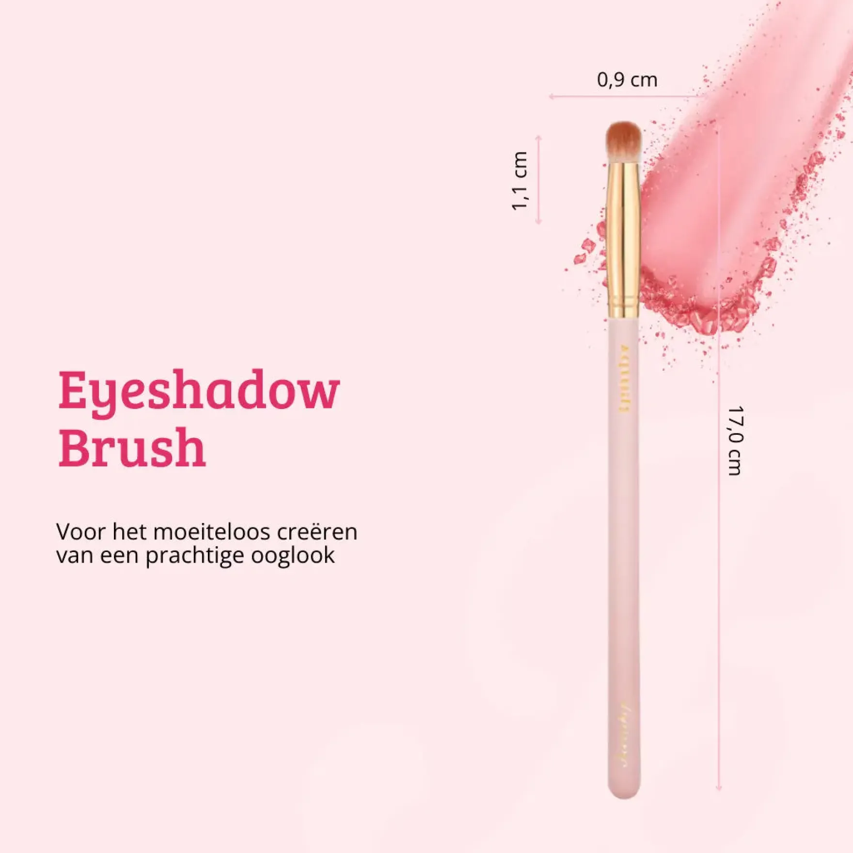 Soft Pink & Gold Eyeshadow Brush