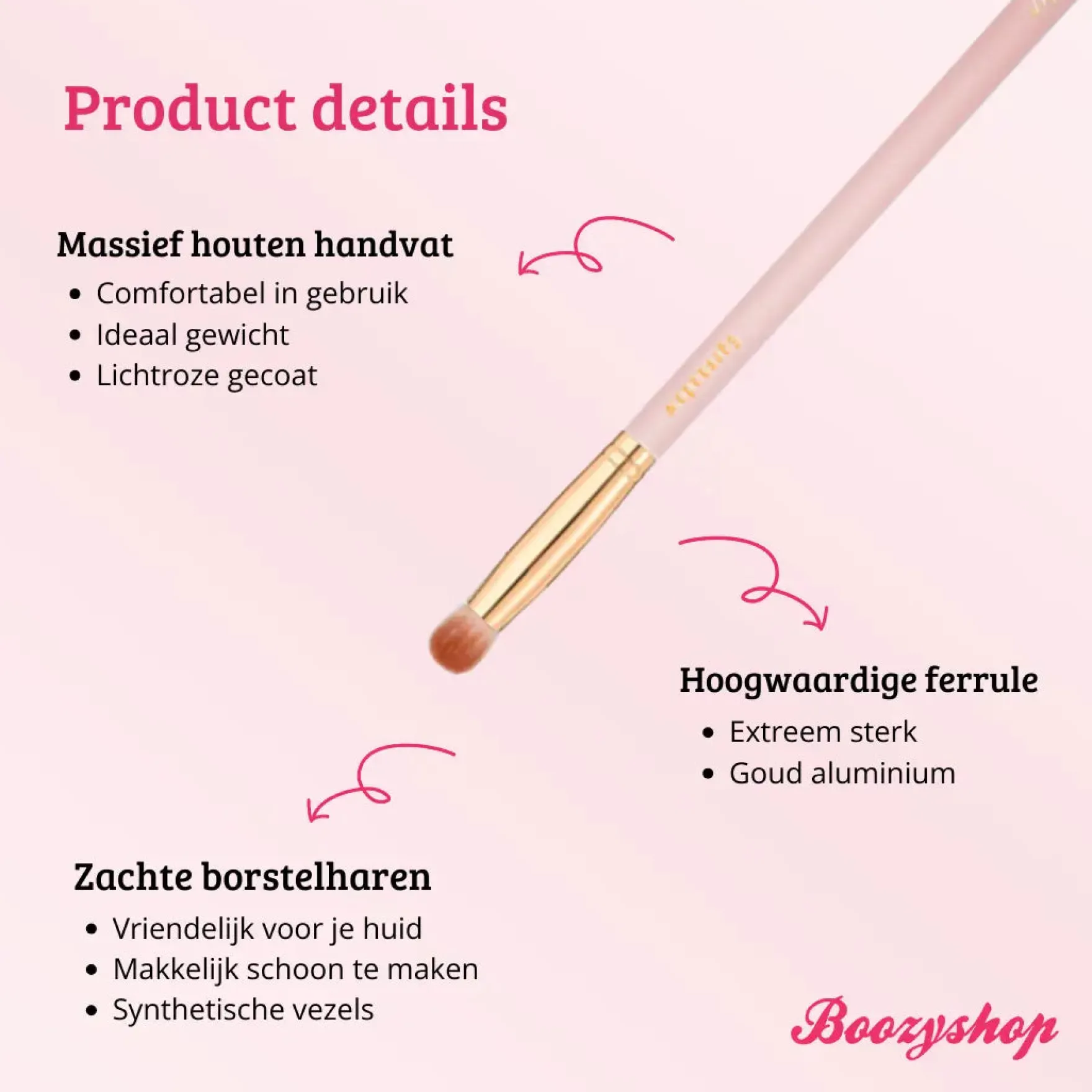 Soft Pink & Gold Eyeshadow Brush
