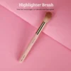 Soft Pink & Gold Highlighter Brush