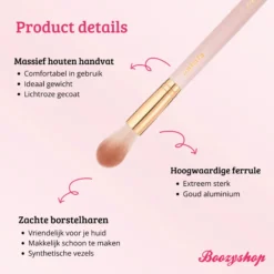 Soft Pink & Gold Highlighter Brush