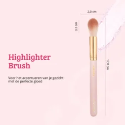 Soft Pink & Gold Highlighter Brush