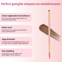 Soft Pink & Gold Lash and Brow Brush