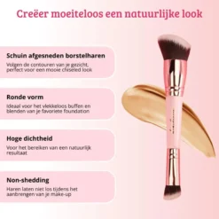 Soft Pink & Gold Multifunctional Blending Brush