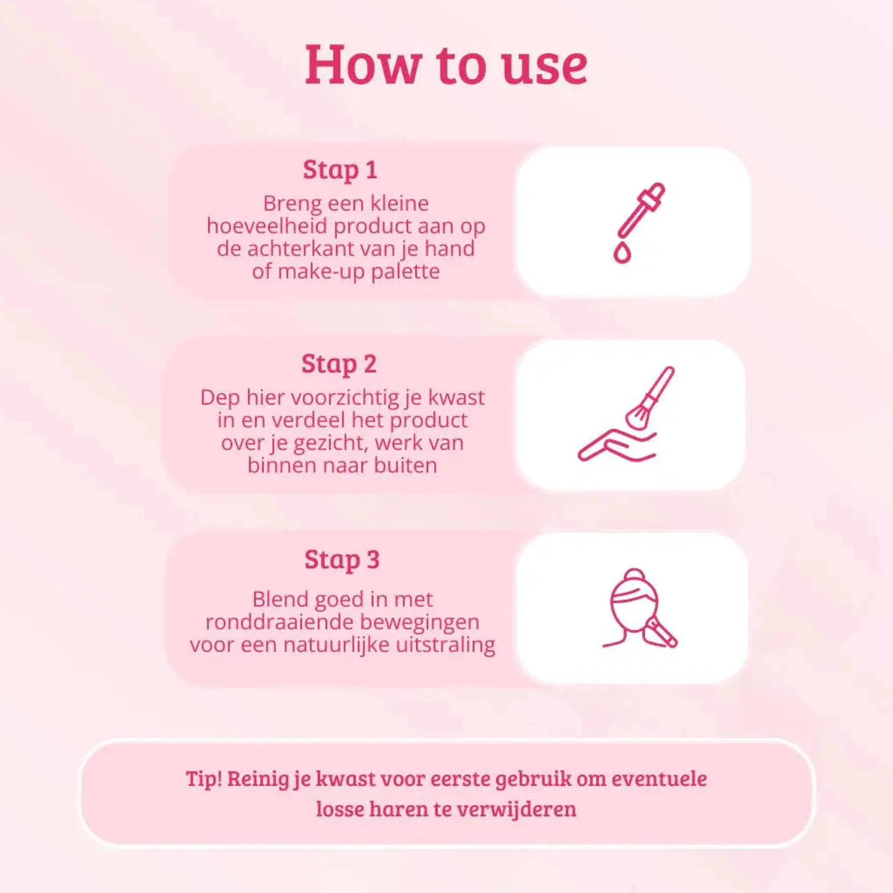 Soft Pink & Gold Multifunctional Blending Brush