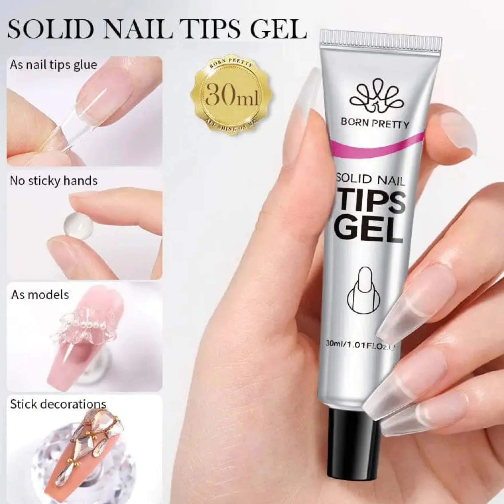 Solid Nail Tips Gel