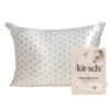 Standard Satin Pillowcase Pearlized Cream & Coastal Blue