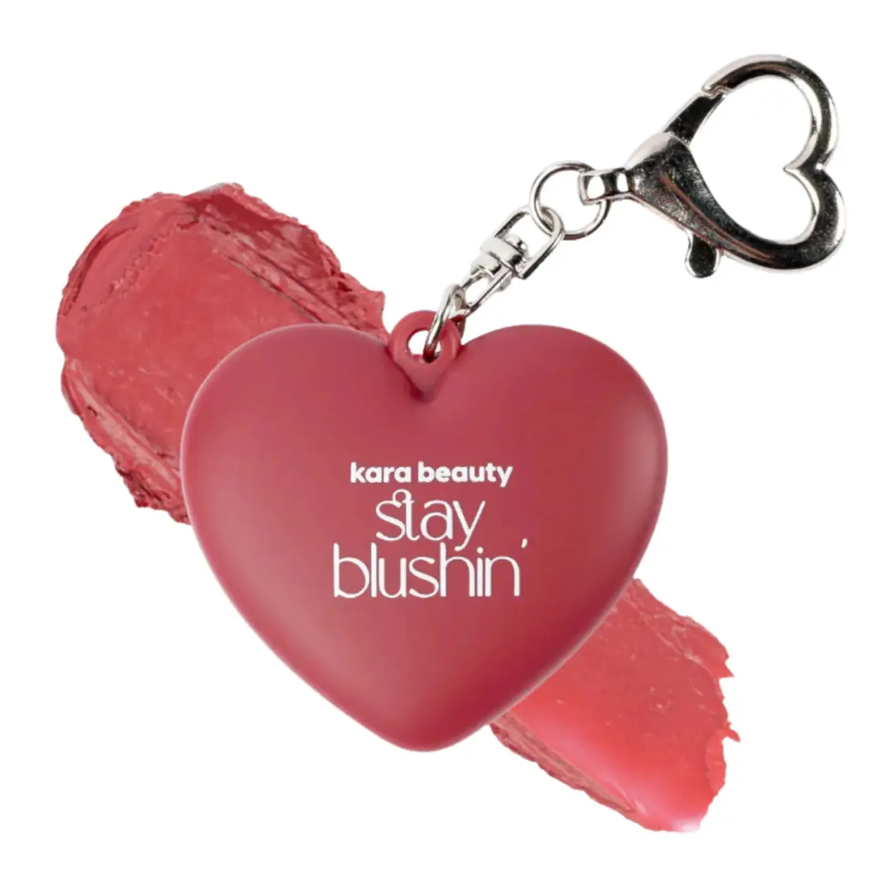 Stay Blushin! Lip and Cheek Cream Blush Keychain Flirty Flush