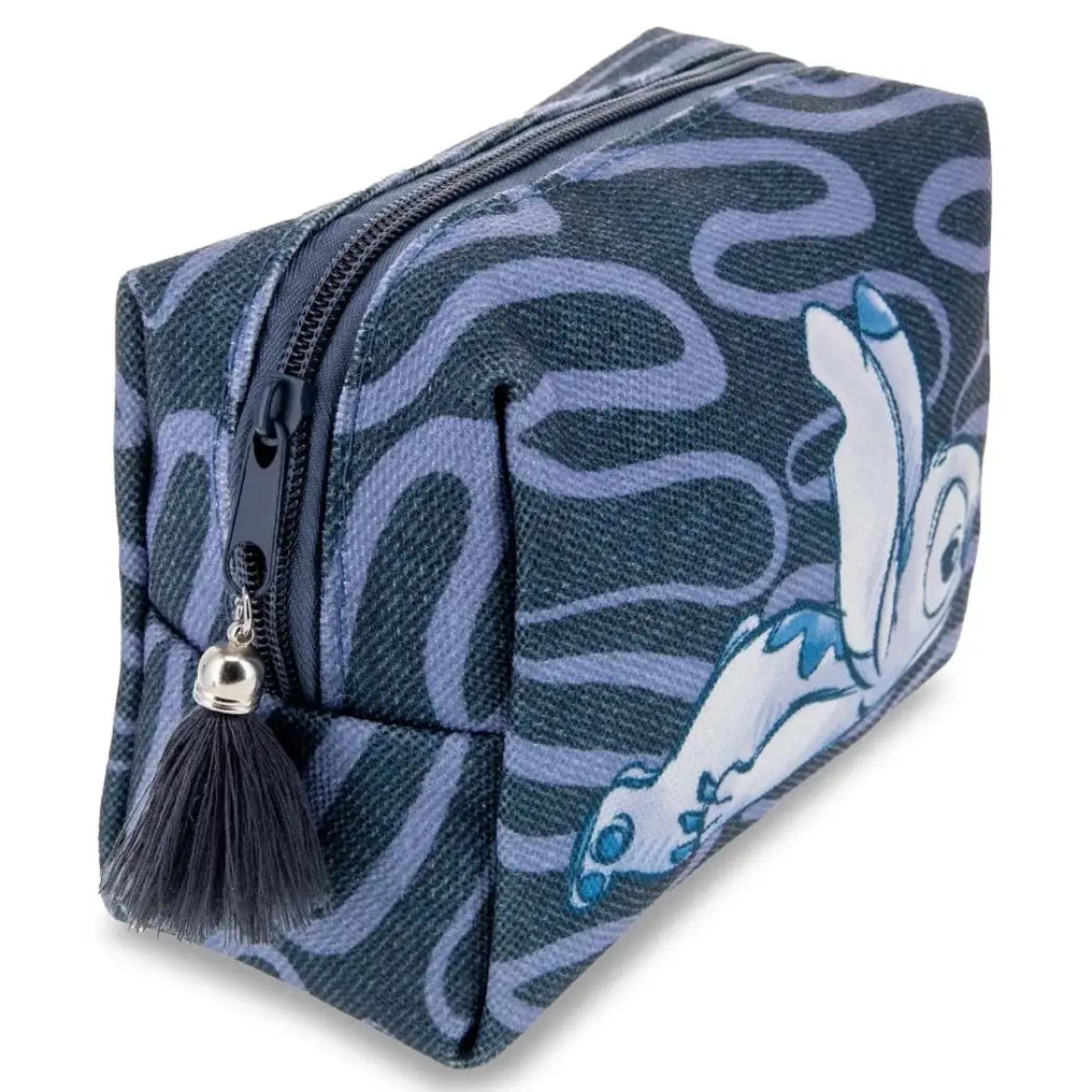 Stitch Denim Cosmetic Bag