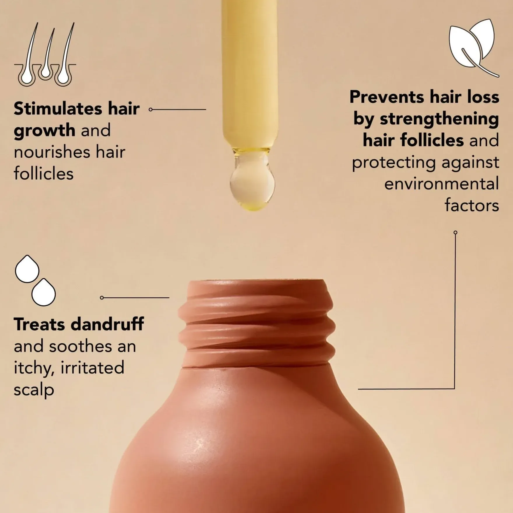 Strengthening Scalp & Hair Oil with Rosemary & Biotin 60 ml.