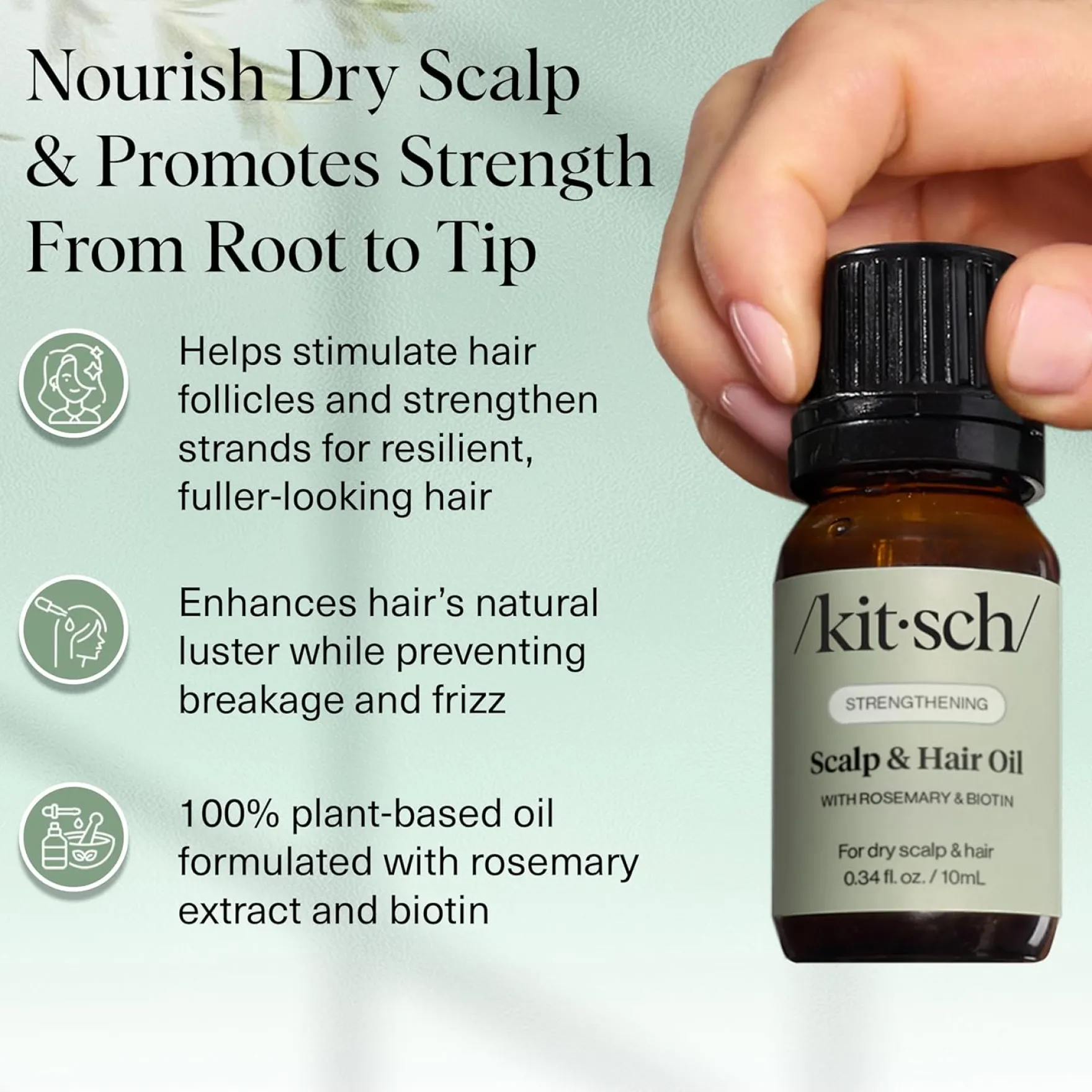 Strengthening Scalp & Hair Oil with Rosemary & Biotin 10 ml.
