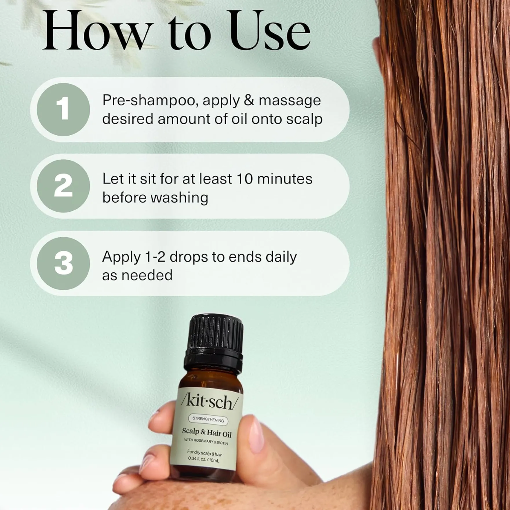 Strengthening Scalp & Hair Oil with Rosemary & Biotin 10 ml.