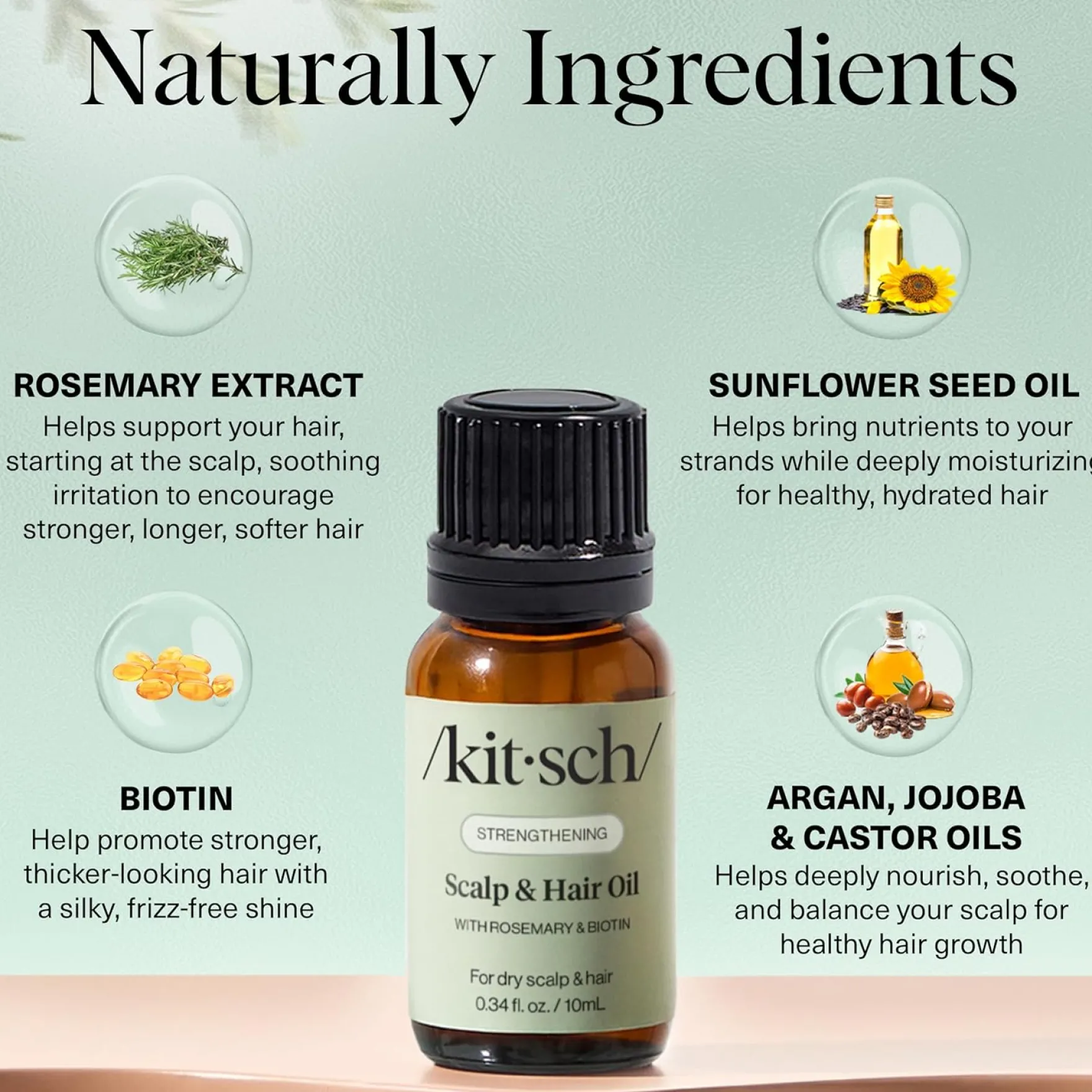 Strengthening Scalp & Hair Oil with Rosemary & Biotin 10 ml.