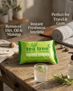 Tea Tree Facial Wipes Twin Pack