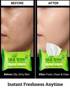 Tea Tree Facial Wipes Twin Pack