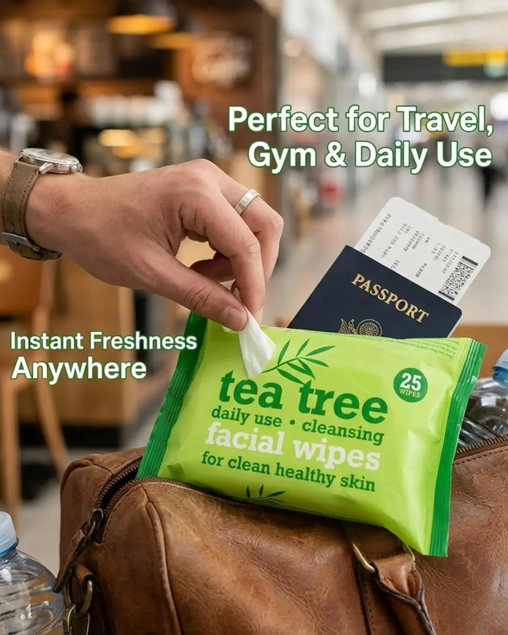 Tea Tree Facial Wipes Twin Pack
