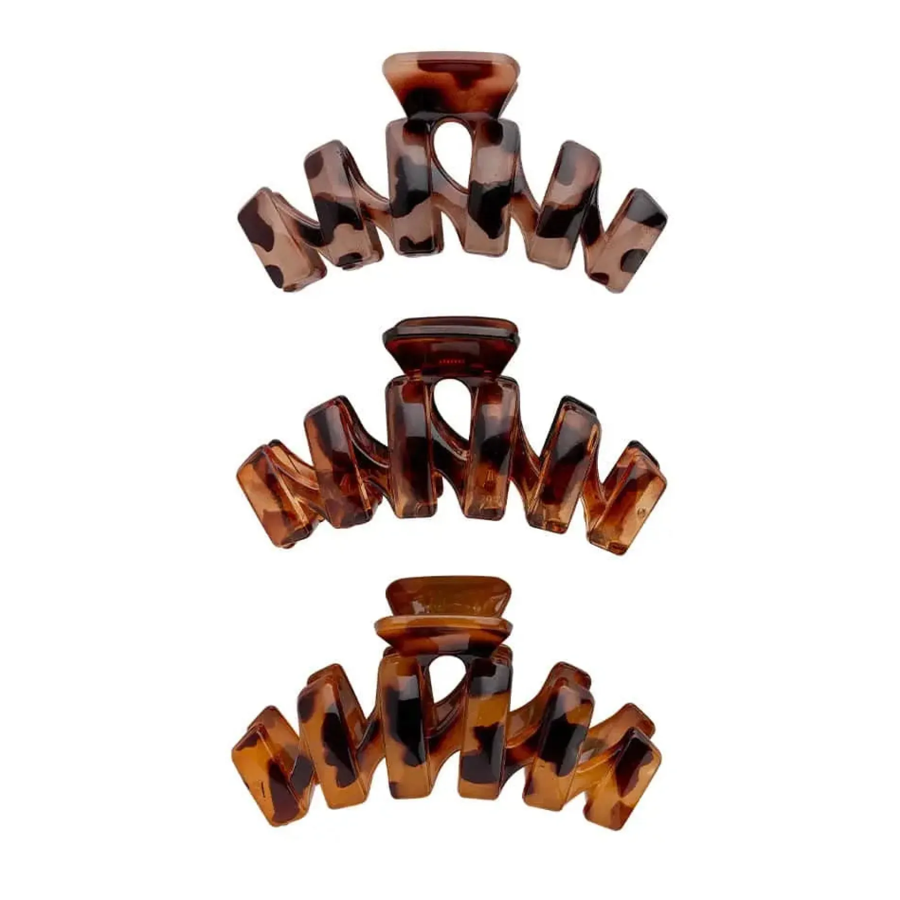 Tortoiseshell Claw Clips 3 Pack
