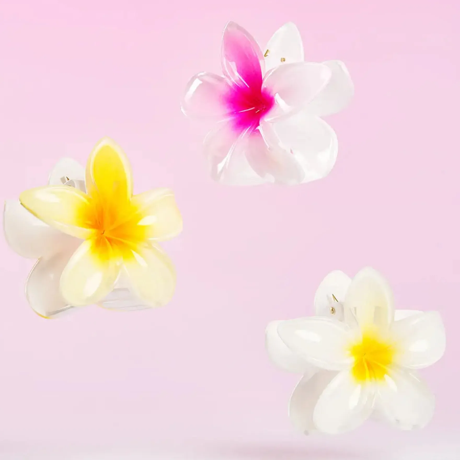 Tropical Flower Claw Clips 3 Pack