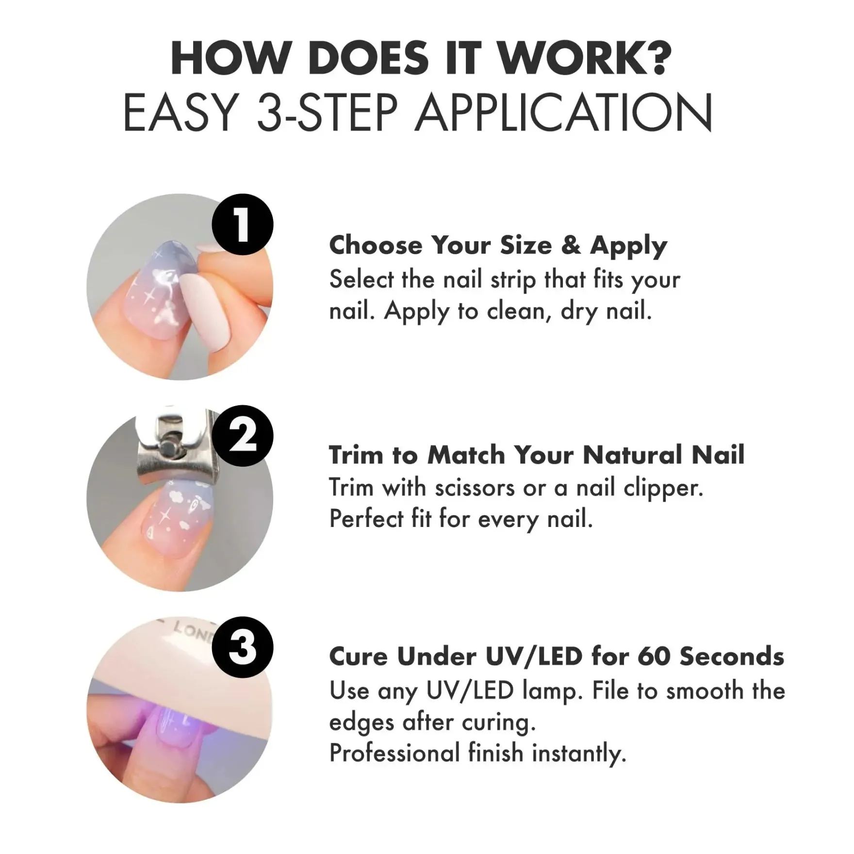 UV Gel Strips Glitter Punch