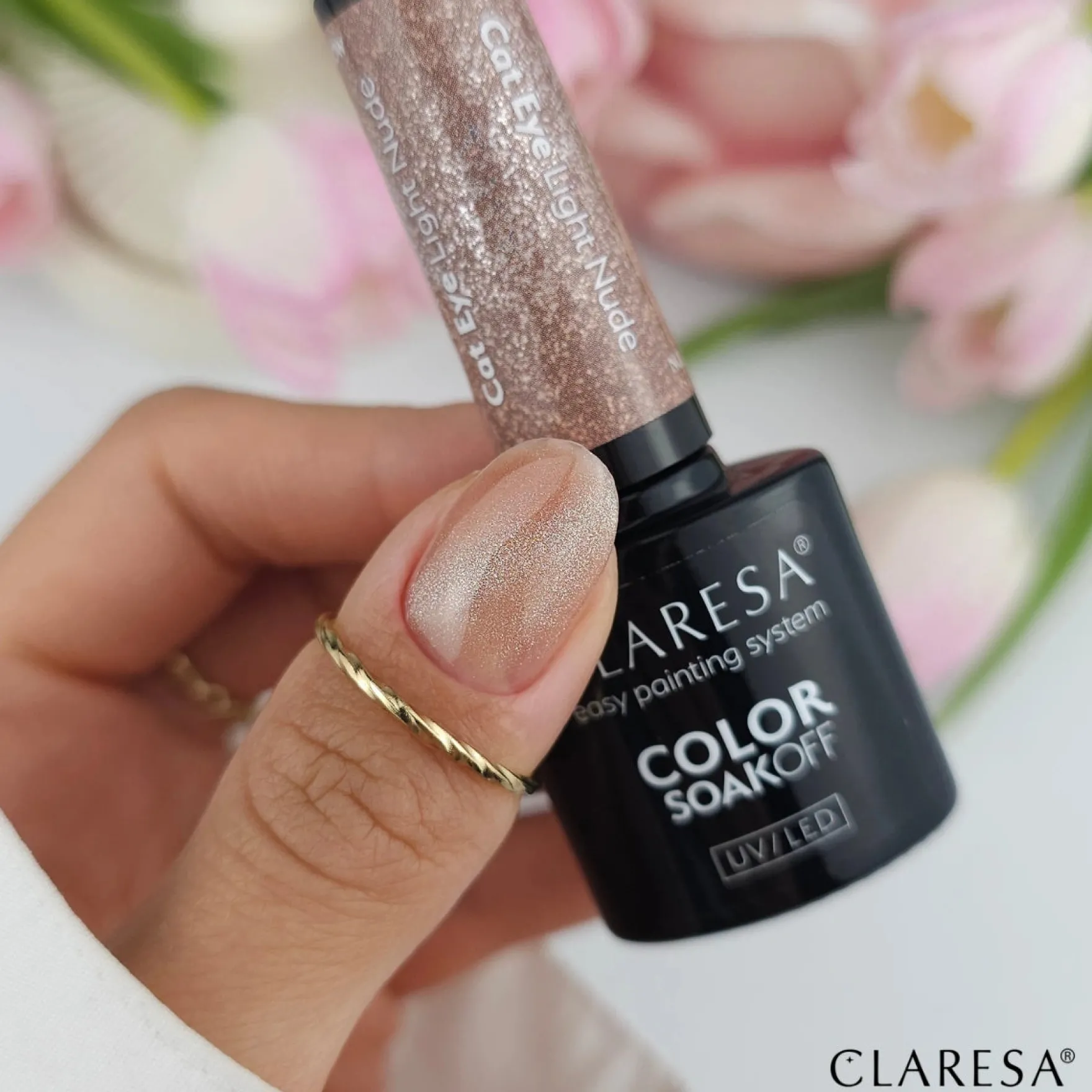 UV/LED Cat Eye Nail Polish Nude Glow Light Nude
