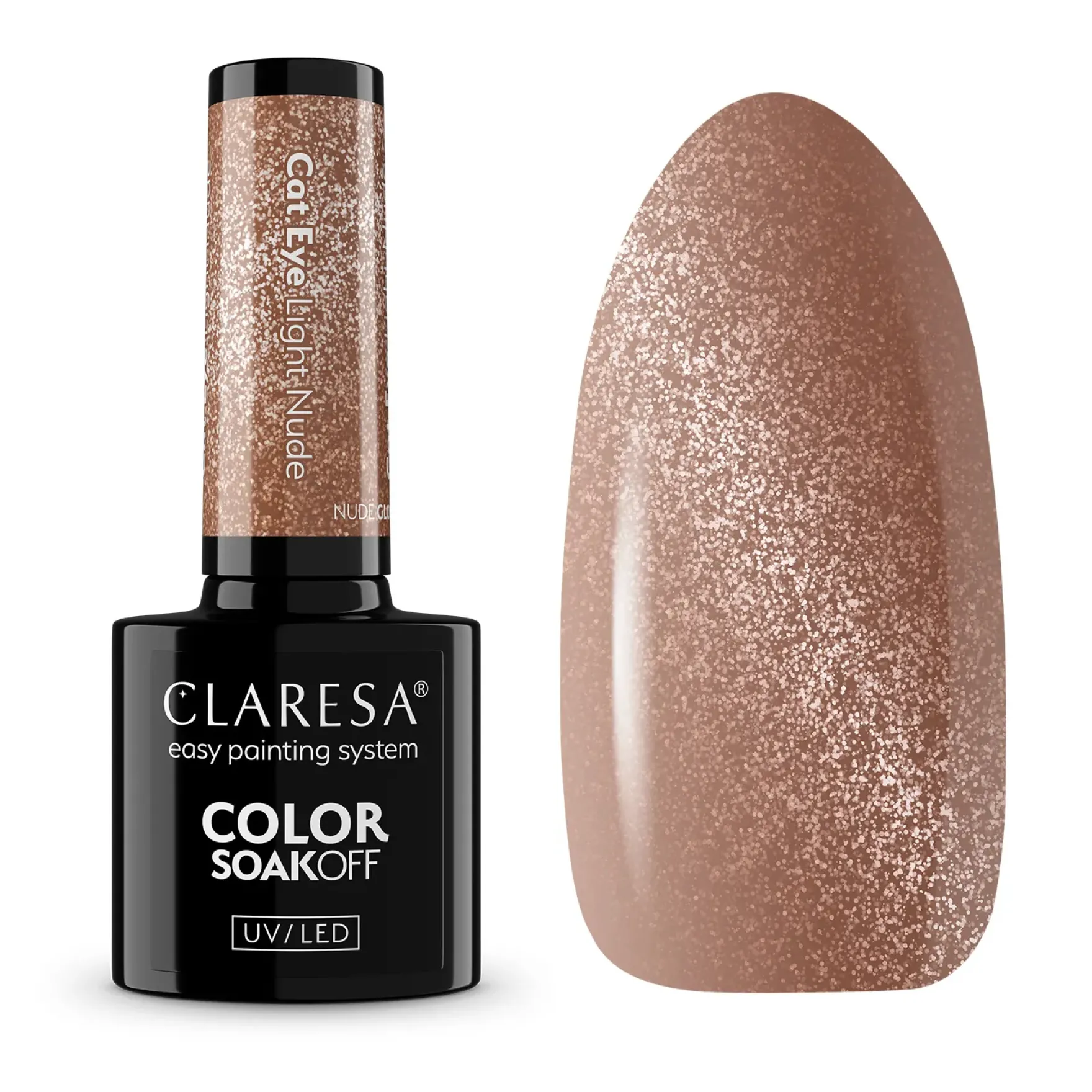 UV/LED Cat Eye Nail Polish Nude Glow Light Nude