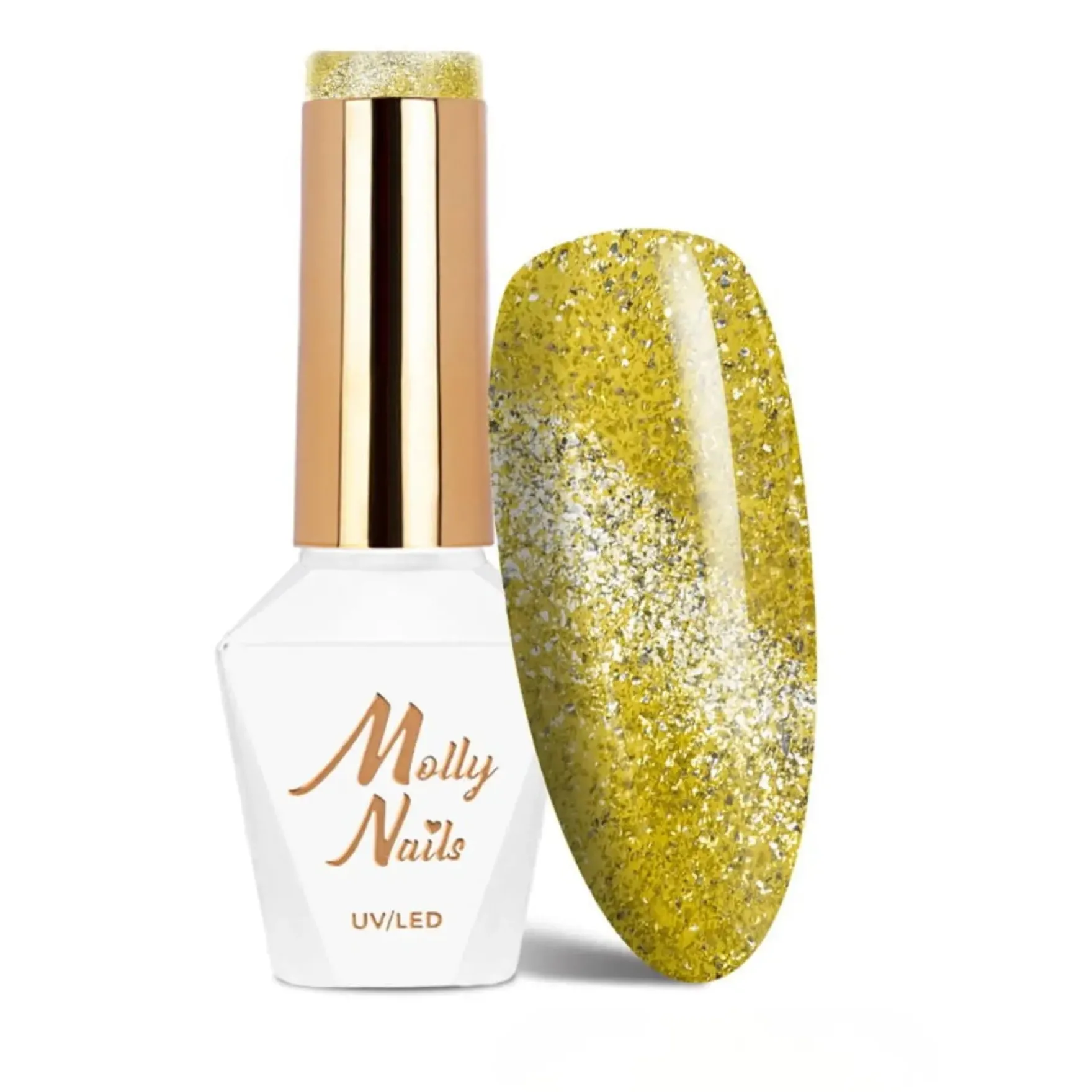 UV/LED Gel Polish Cat Eye Glacier Crush Nr 256 Golden