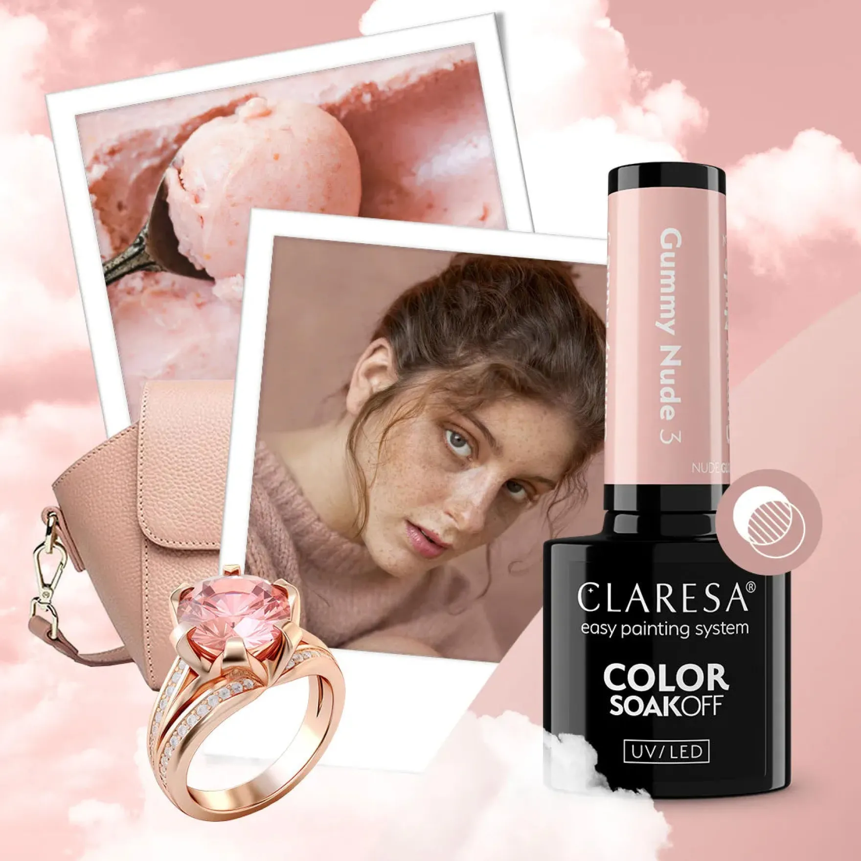 UV/LED Nail Polish Nude Glow Gummy Nude 3