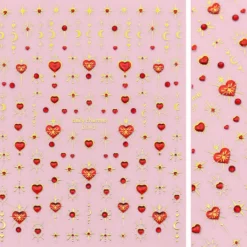 Valentine Bejeweled Nail Art Sticker Starcrossed Hearts