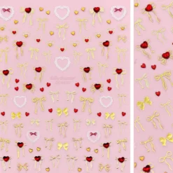 Valentine Bejeweled Nail Art Sticker Lovely Fairy Bows