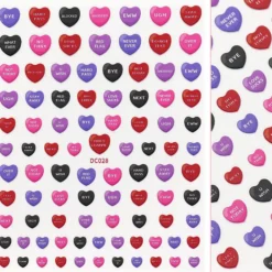 Valentine 3D Embossed Nail Art Sticker Anti-Sweet Talk