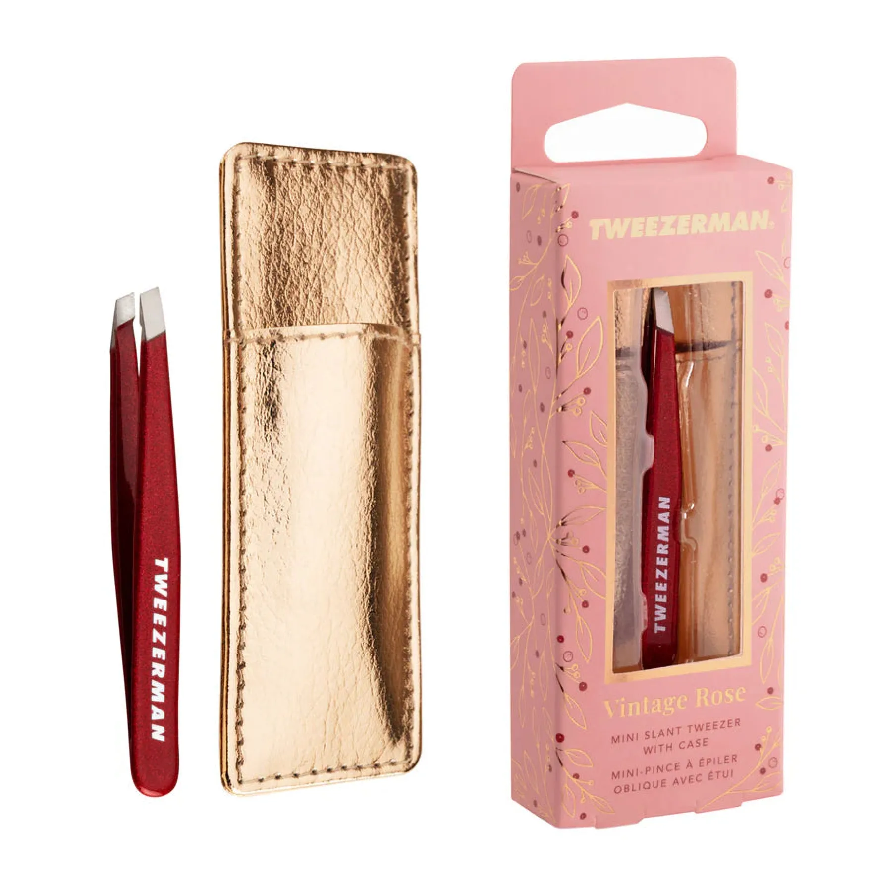 Vintage Rose Mini Set Tweezer with Case